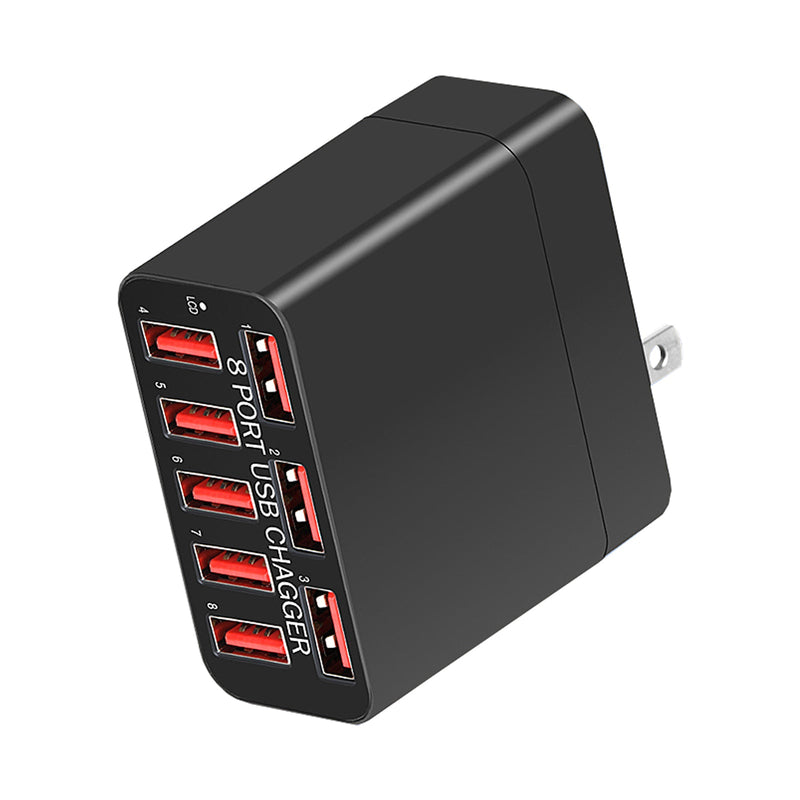 UK Plug 40W Cargador USB de 8 puertos Adaptador de corriente multipuerto de carga rápida para Macbook