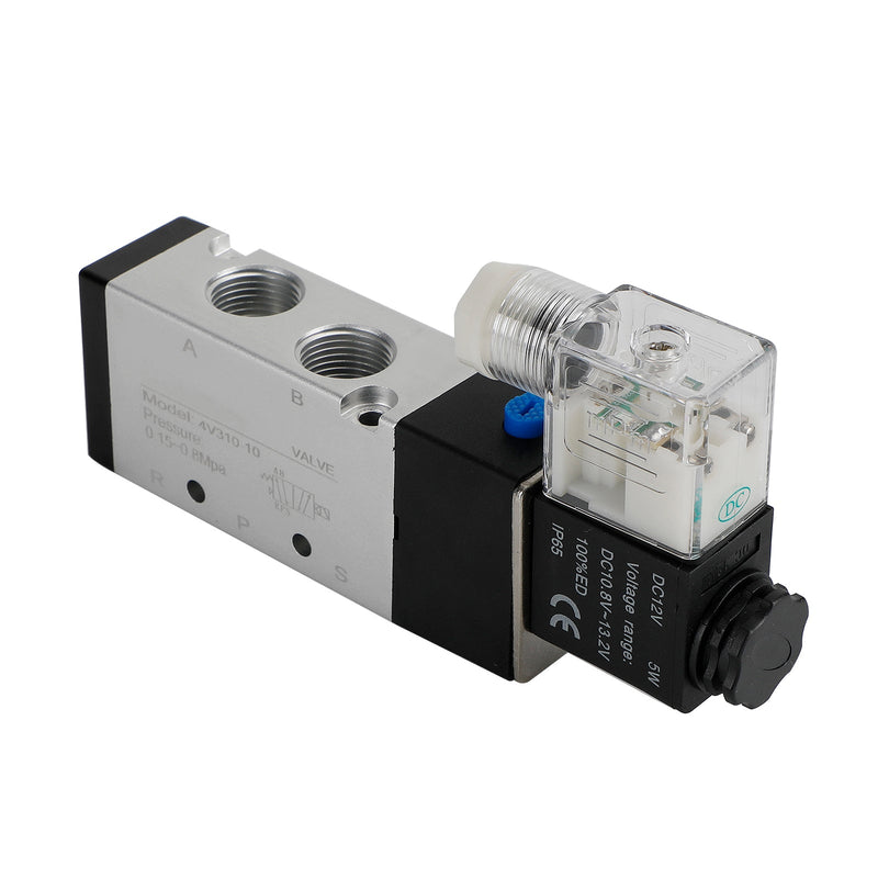 Válvula de aire solenoide eléctrica neumática 4V310-10 2 posiciones 5 vías PT 3/8"