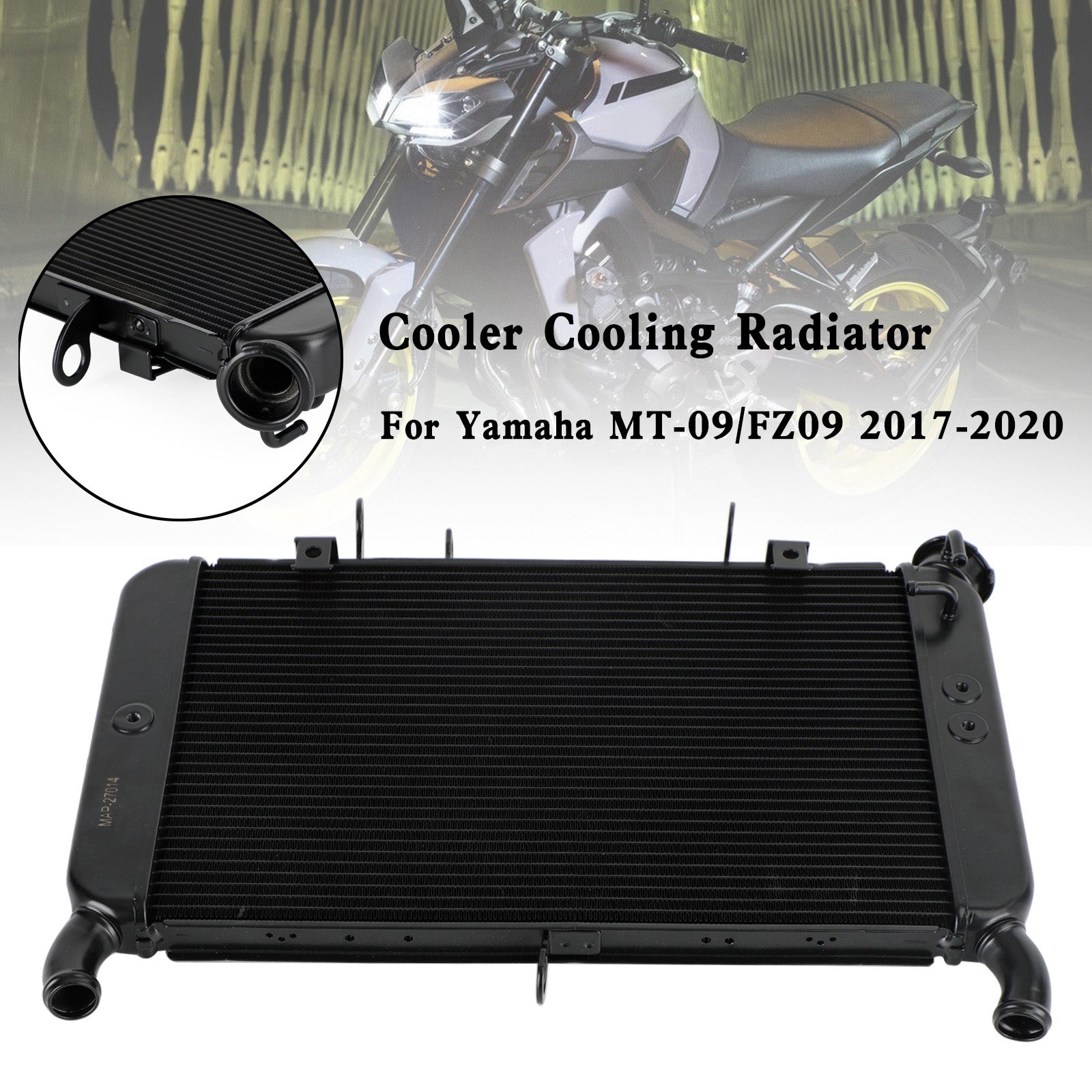 Yamaha MT09 FZ09 MT-09 2017-2020 Aluminum Radiator Cooling Cooler