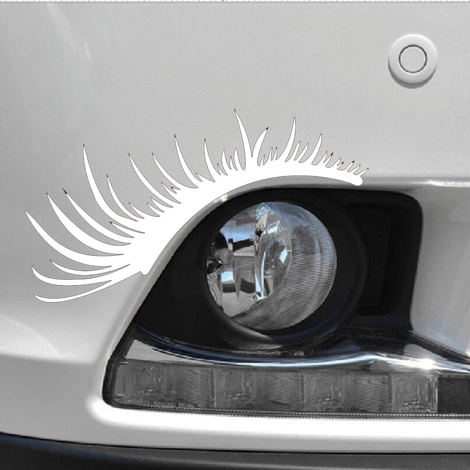 Car Headlight Eyelash Sticker Eyebrow Decal for Porsche Volkswagen Beetle Black Generic