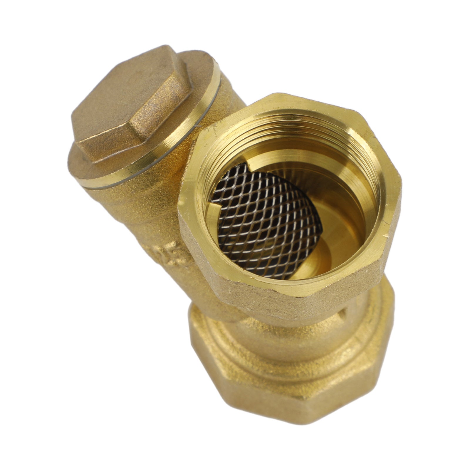 1/2"-1" NPT Thread Y Shaped Brass Strainer Filter Valve Connector For Water Oil