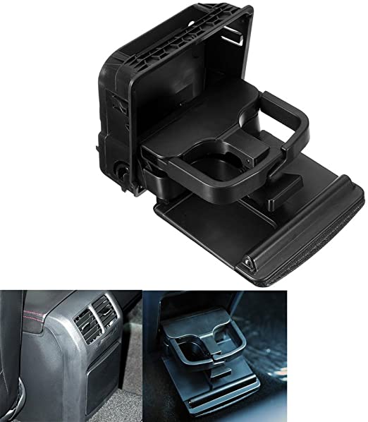 Reposabrazos trasero consola central portavasos para VW Jetta Gti MK5 Golf MK6 negro genérico