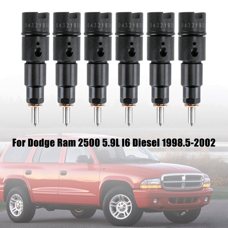 1998-2002 Dodge Cummins 5.9L 40-50 HP 6PCS Inyectores de combustible 0432193635 RV275