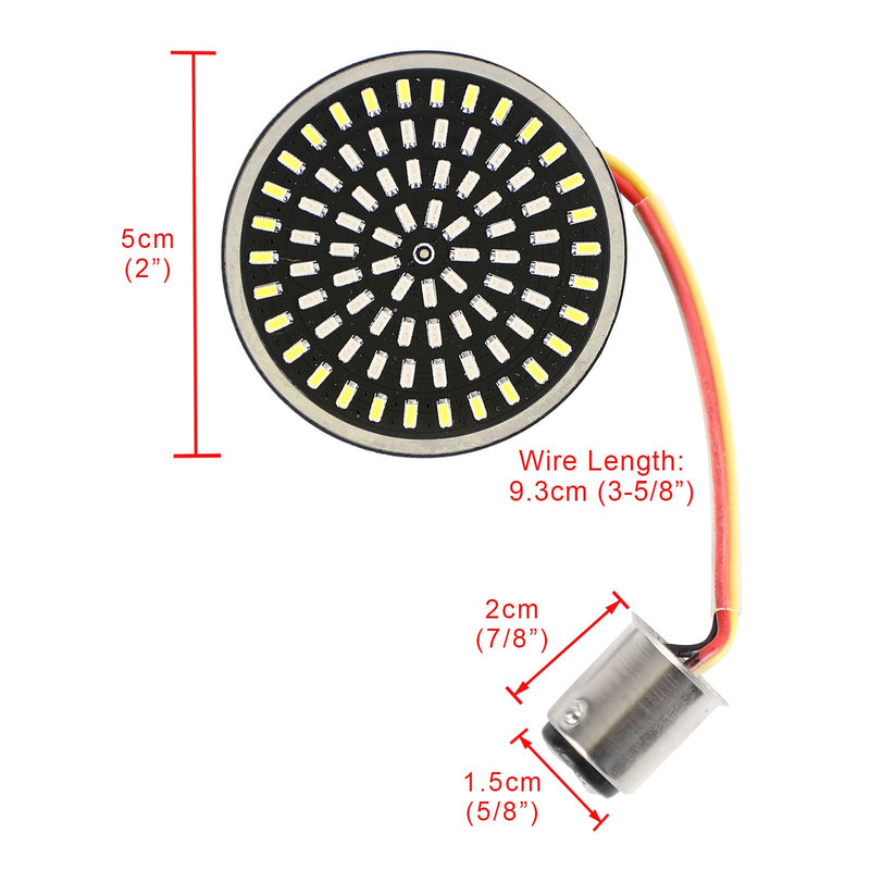 1157 LED luz de señal de giro inserta lámpara apta para Softail Touring Dyna Sportster genérico