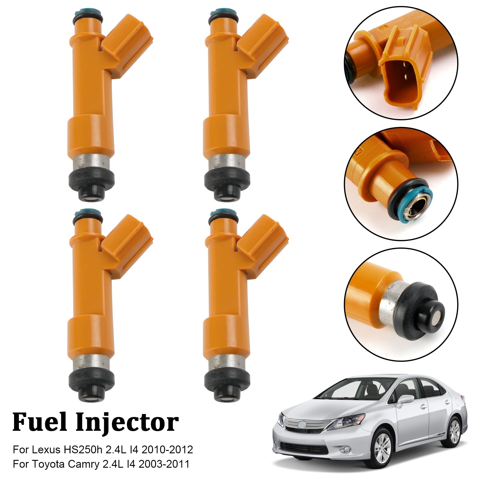 4PCS Fuel Injector 23209-0H050 Fit Toyota Camry 2.4L 2003-2011 23209-28060