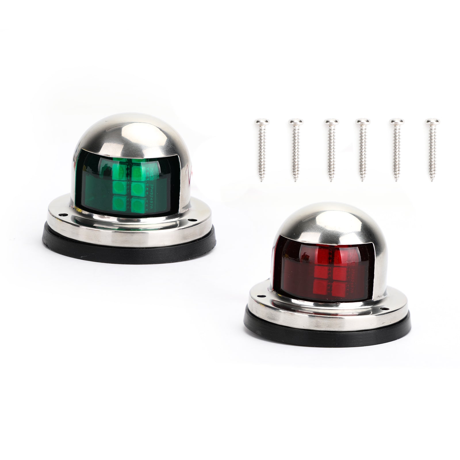 2x Red Green Marine Bow Boat 12V Yacht Pontoon Bright signal Lights waterproof