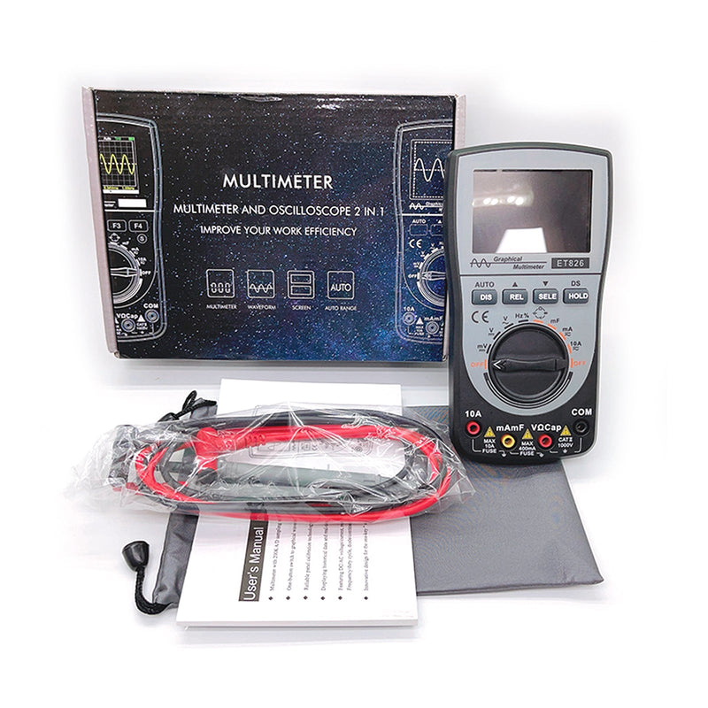 ET826 2 In 1 Digital Intelligent Oscilloscope Multimeter AC/DC Current Voltage