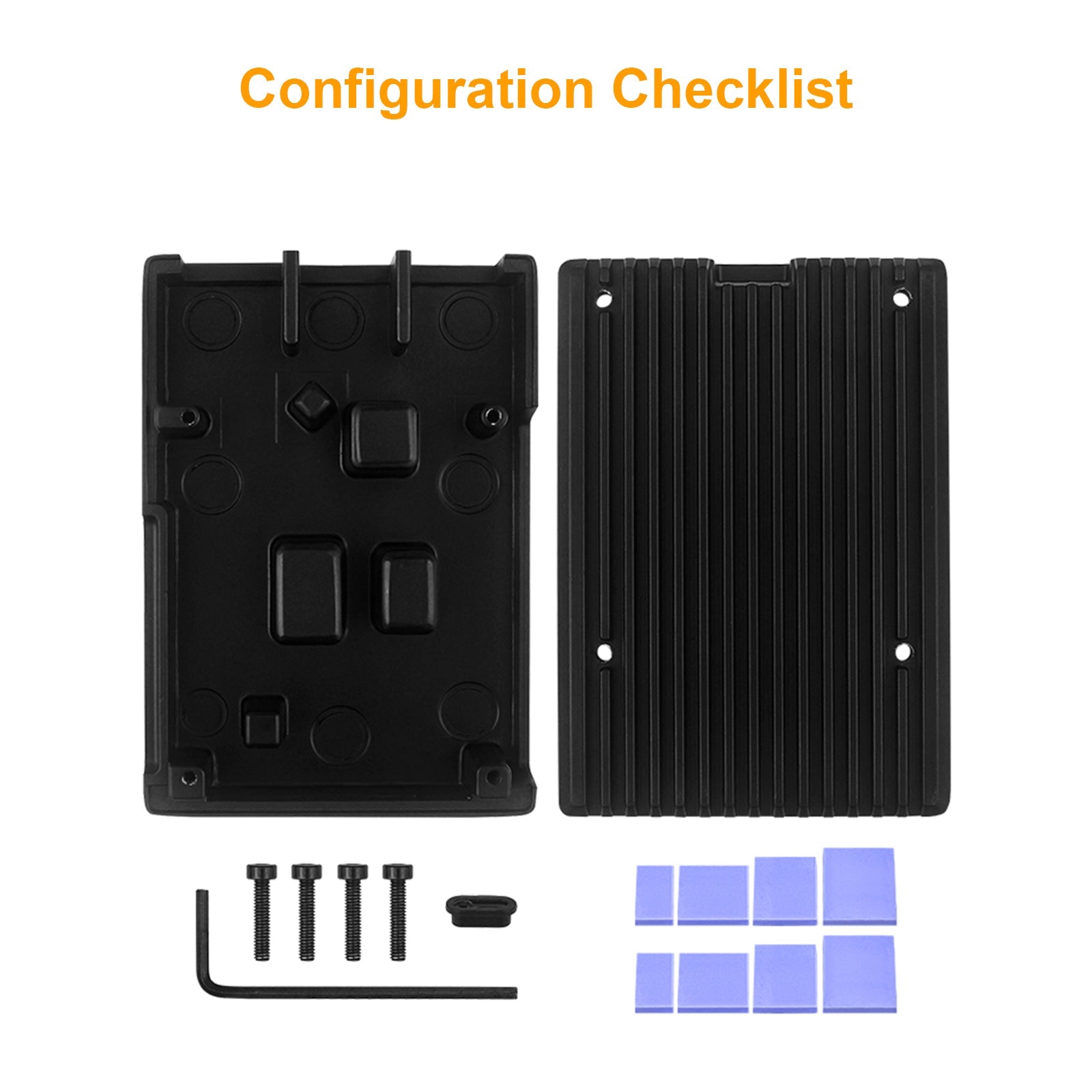 Caja de aleación de aluminio con carcasa metálica Raspberry Pi5 con carcasa de aluminio de refrigeración pasiva