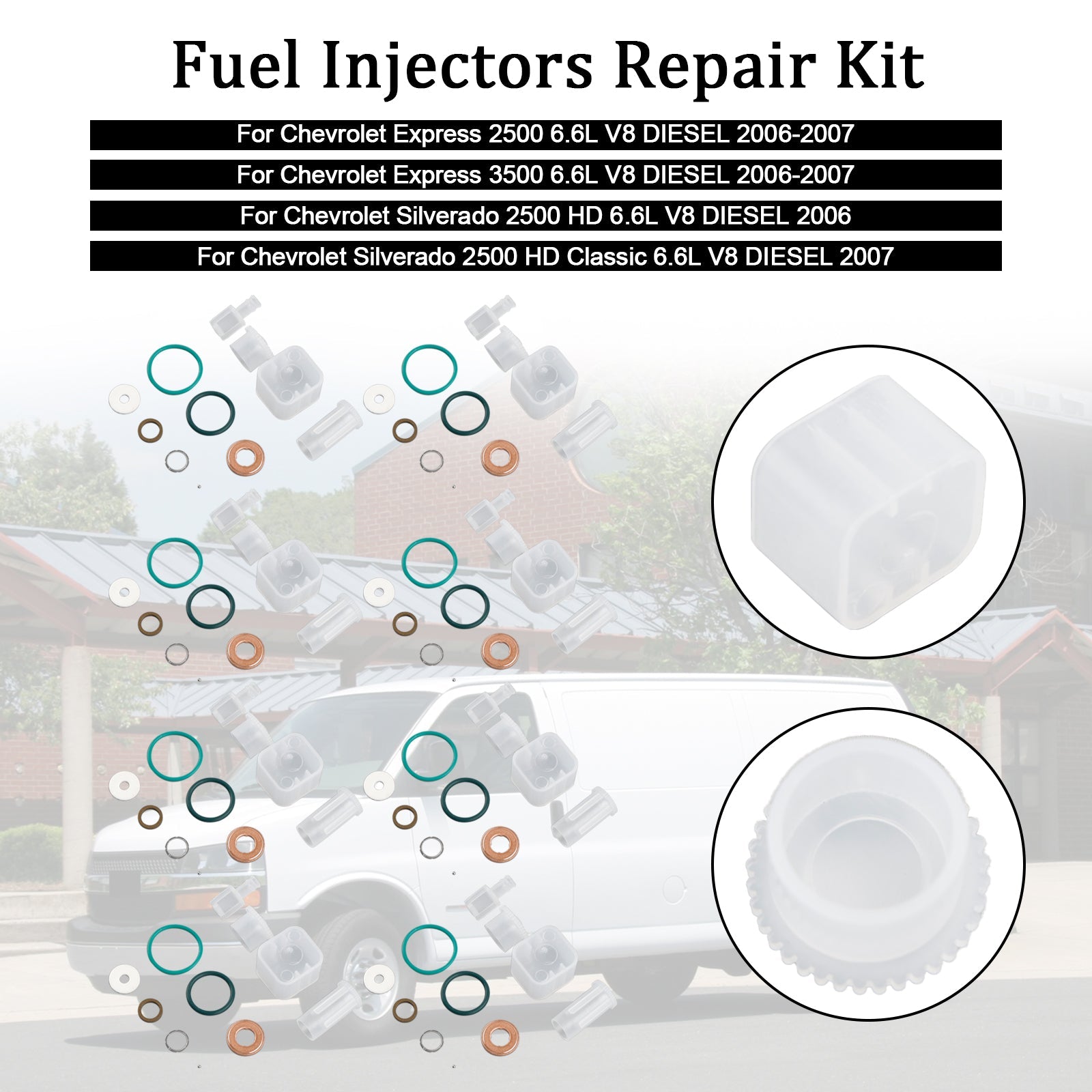 8PCS Fuel Injector Repair Kit Fit Chevy Fit GMC Duramax Hummer 6.6L 2006-2007