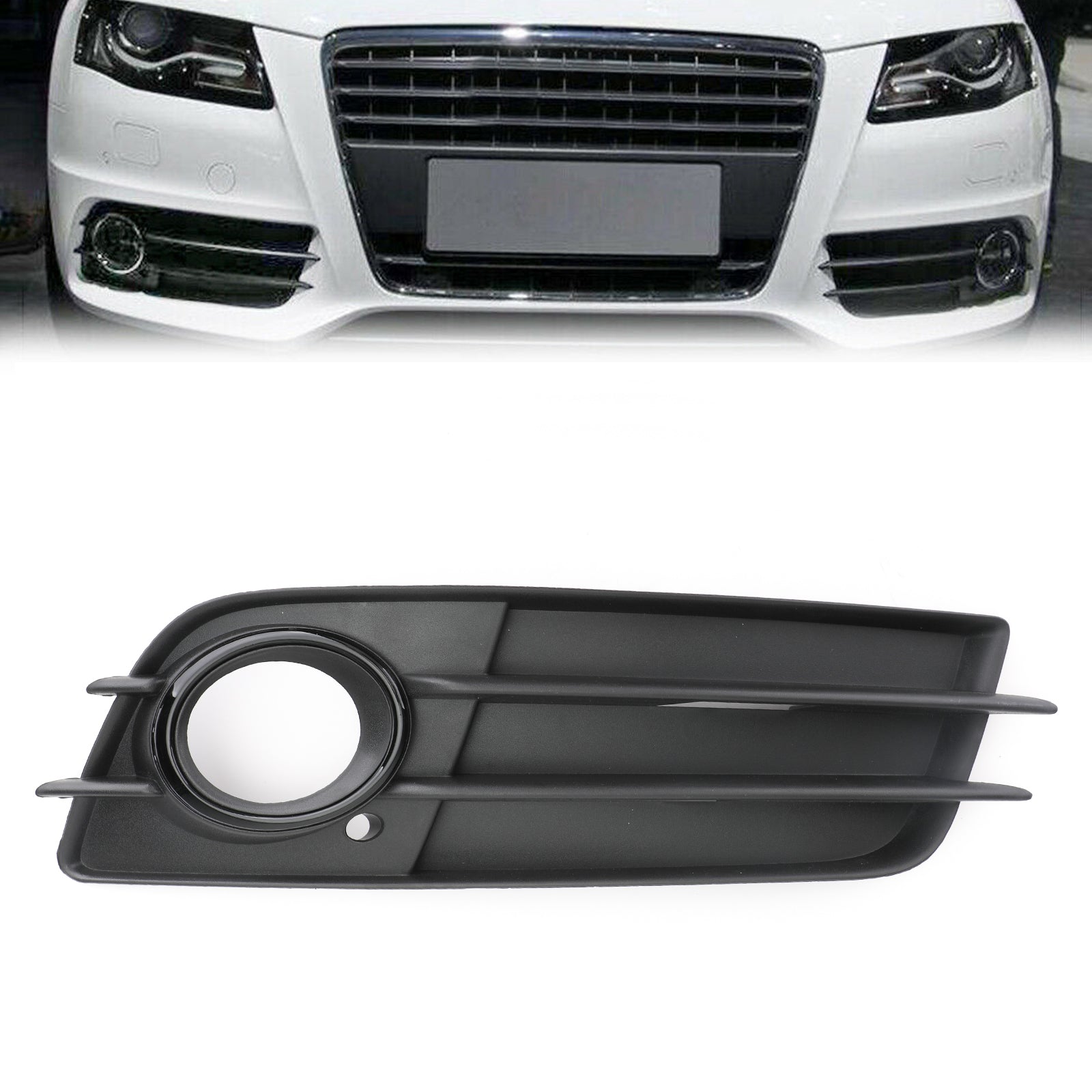 Right Bumper Black Fog Light Grille Cover For Audi A4 S-LINE S4 08-12 8K0807681C Generic