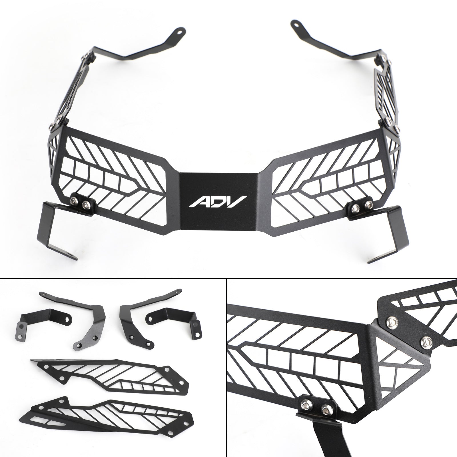 Black Headlamp Headlight Guard Protector Grill For Honda ADV 150 19-21 ADV160