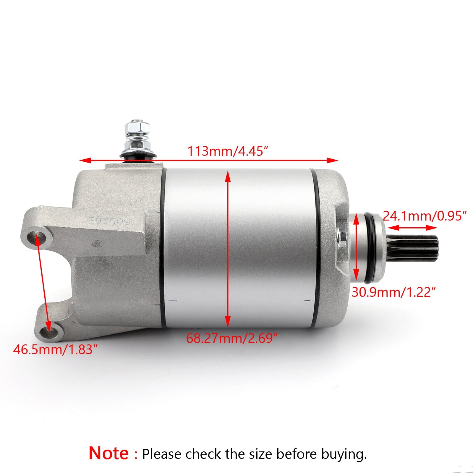 ATV Starter Motor For YAMAHA 350 YFM35 YFM35F TFM35G GRIZZLY 07-17 3HE-81890-00 Generic