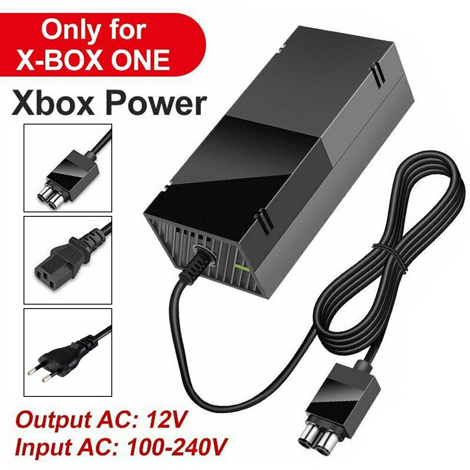 Fuente de alimentación Adaptador de CA 135W 10.83A Cable de alimentación Ajuste para Xbox one Console EU