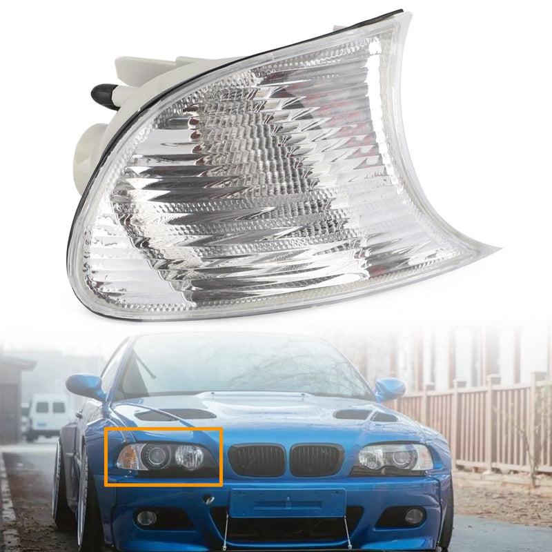 أضواء الزاوية اليسرى/اليمين بدوره مصابيح الإشارة لسيارات BMW E46 2 أبواب 1998-2001 Generic CA Market