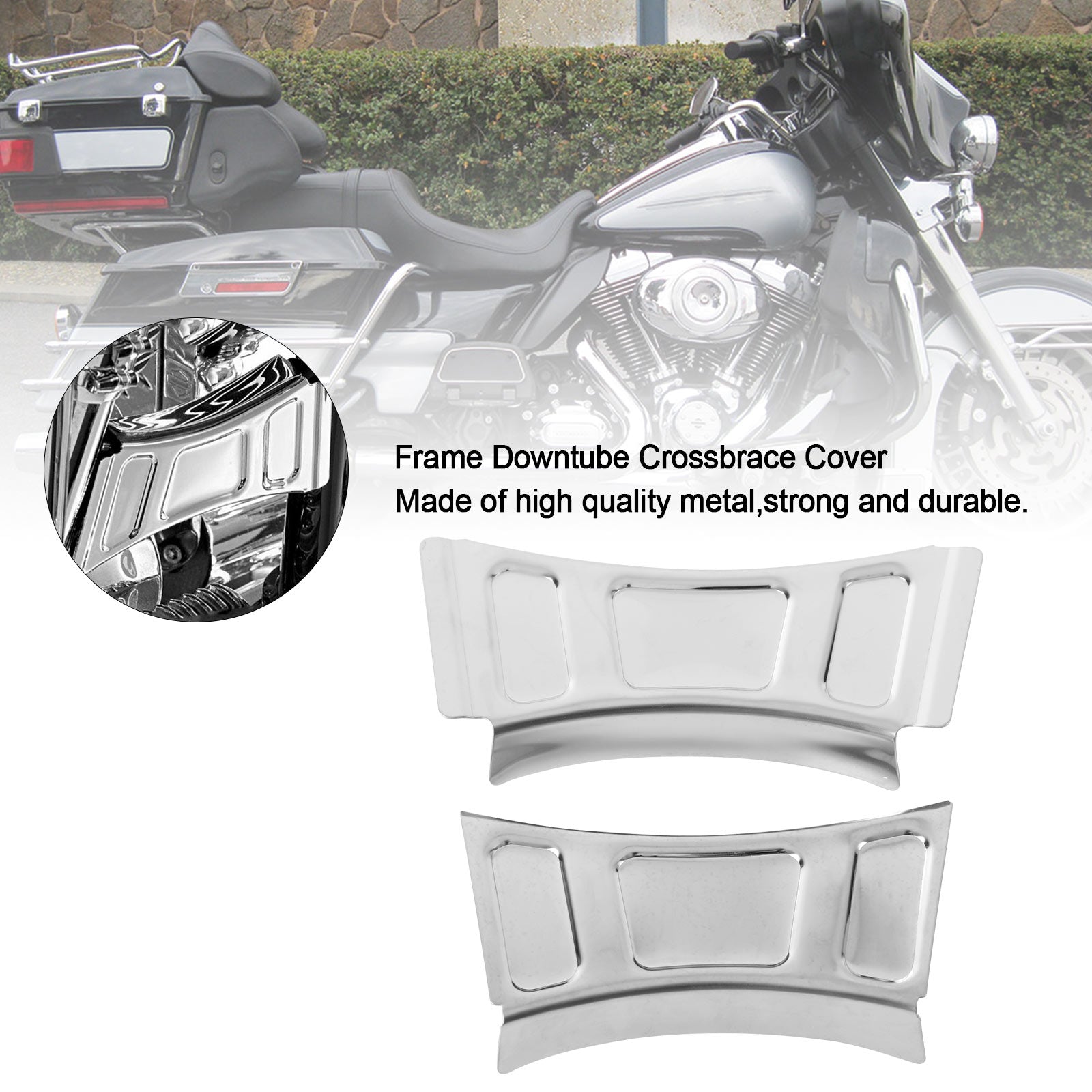 إطار Downtube Crossbrace غطاء لهجة مناسب للتجول في Street Glide 1999-2013 عام