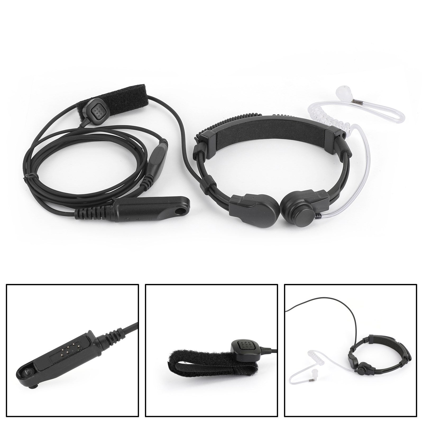 Tactical Throat Mic Headset Fit for Baofeng UV-9R Plus BF-9700 BF-A58 UV-82WP