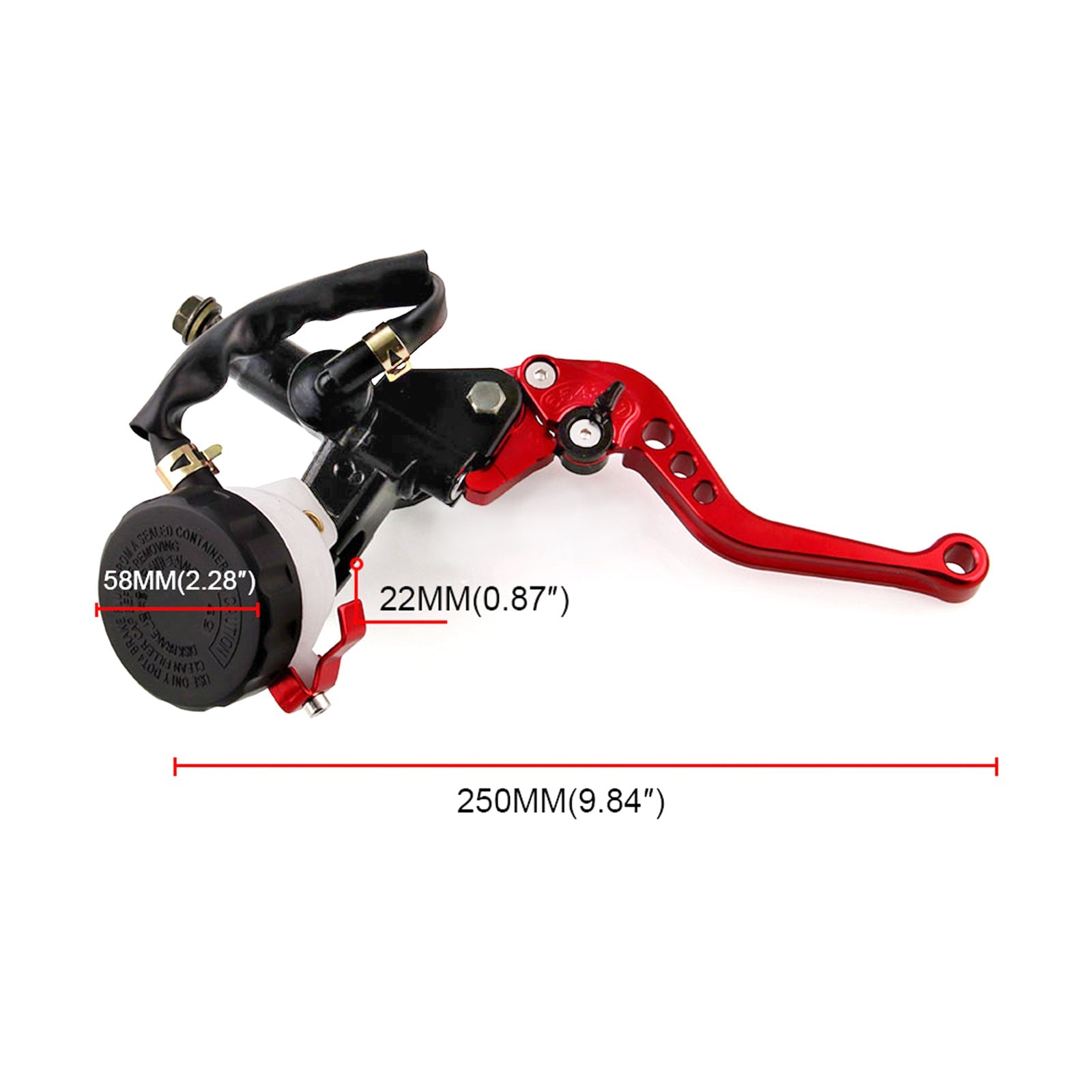 Universal 7/8'' 22mm Front Brake Clutch Master Cylinder Reservoir Levers Generic