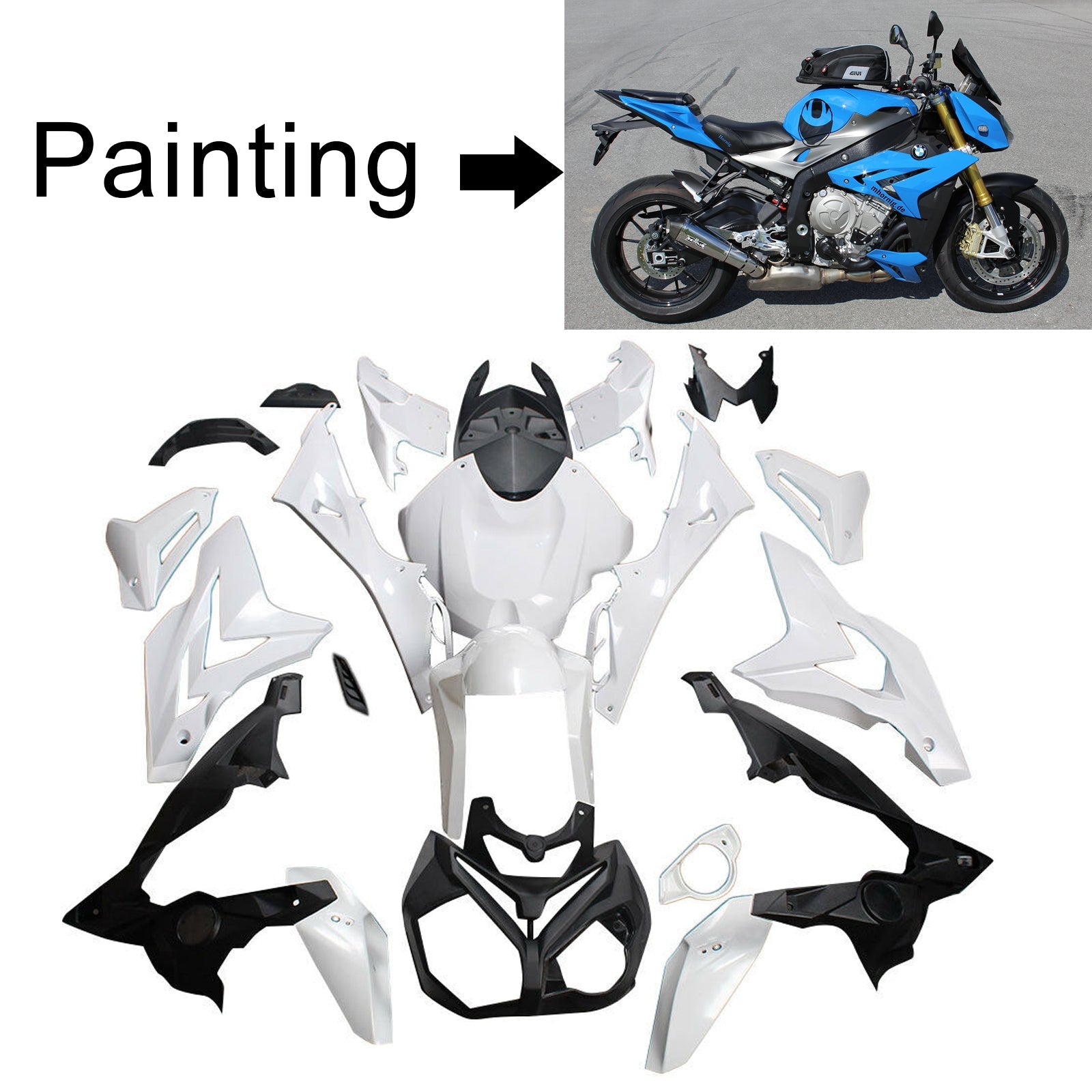 BMW S1000R 2014-2017 Fairing Kit Bo dywork بلاستيك ABS