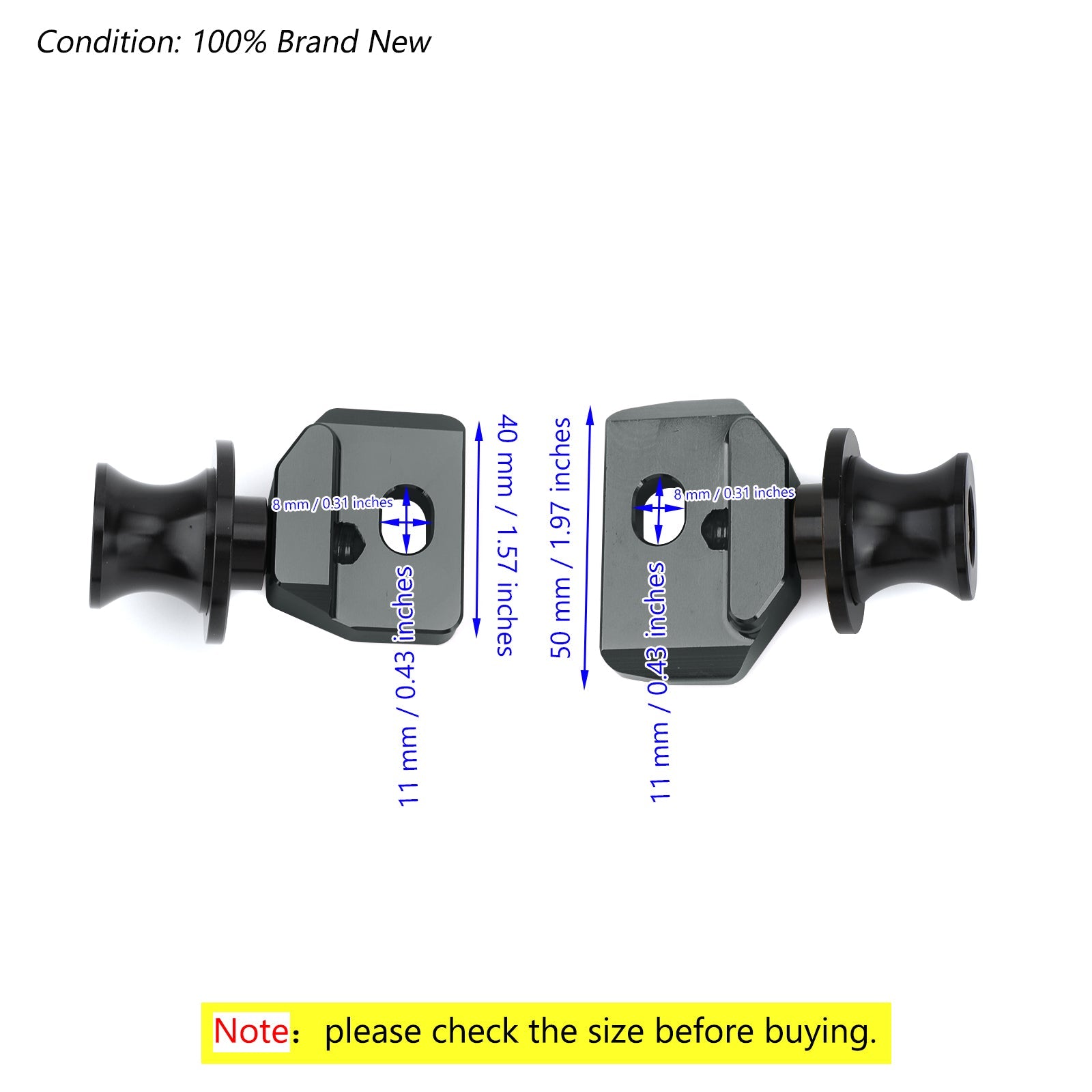 Honda CB650R CBR650R 2019-2020 CNC Chain Adjuster Block With Stand Spool