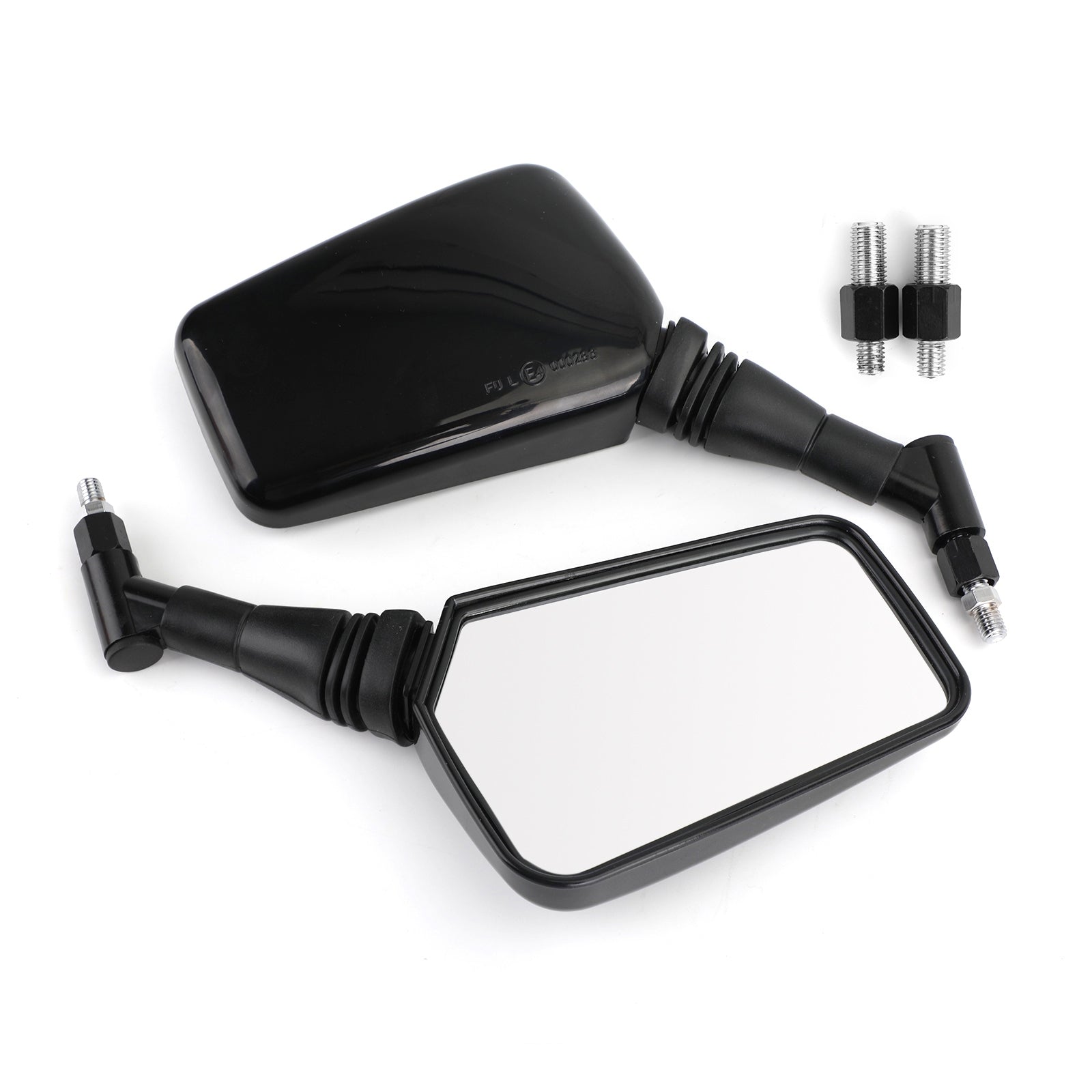 PAIR MIRRORS NEW Black Left Right Mirror 8MM 10MM For Motorcycle Motorbike Generic