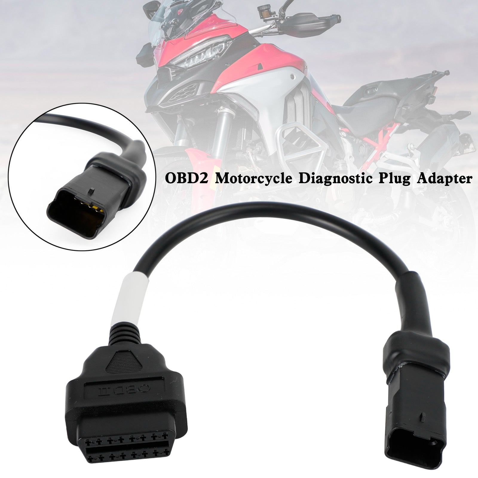 Arnés de conector adaptador de diagnóstico de 4 pines a OBD2 para DUCATI Panigale