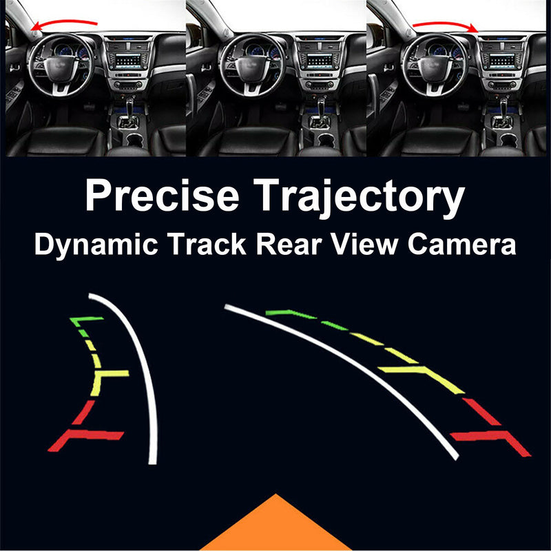 Dynamic Trajectory Parking Line Truck Car Reverse Backup Camera 8LED Night View