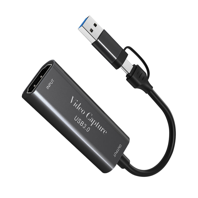 Tarjeta de captura de vídeo 4K HD dos en uno USB3.0 tipo C, transmisión en vivo de juegos 1080P60Hz