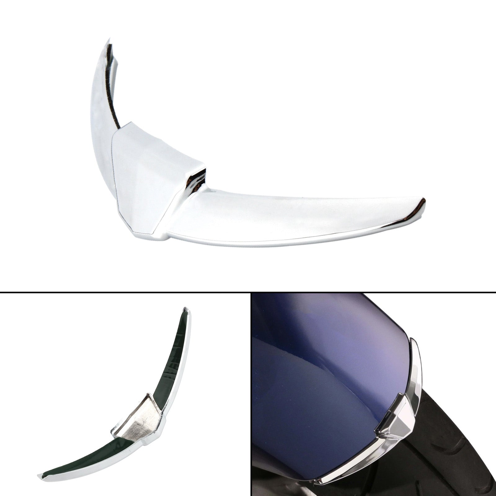 Chrome Front Fender Tip Trim Accent Case for Honda GL1800 Goldwing 1800 2018-2021 Generic