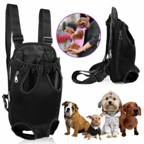 Mochila portátil de malla para perros y mascotas, mochila para cachorros, bolsa de transporte de viaje, bandolera 