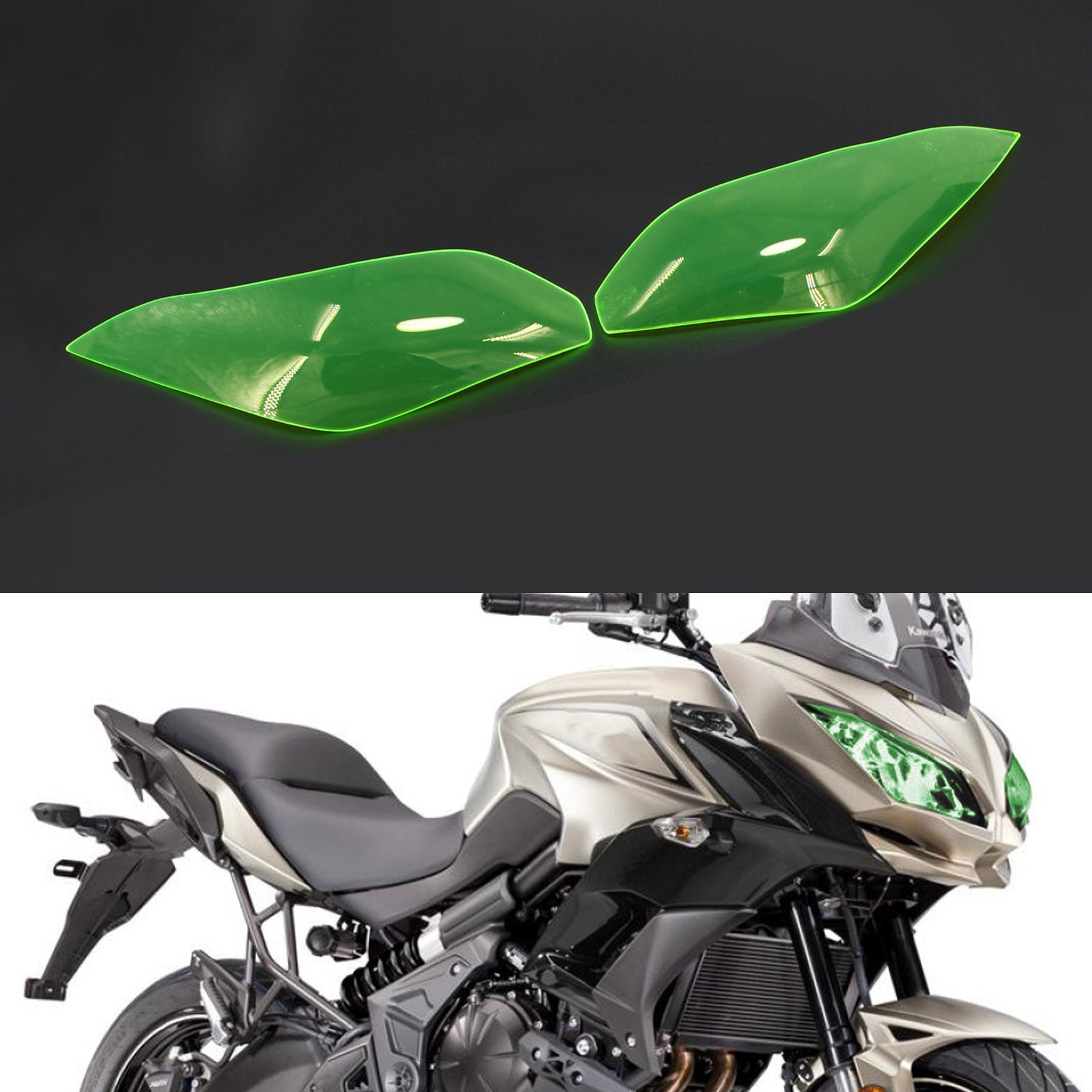 Headlight Lens Guard Protector For Kawasaki Ninja 300 Versys 650 15-17 Smoke Generic