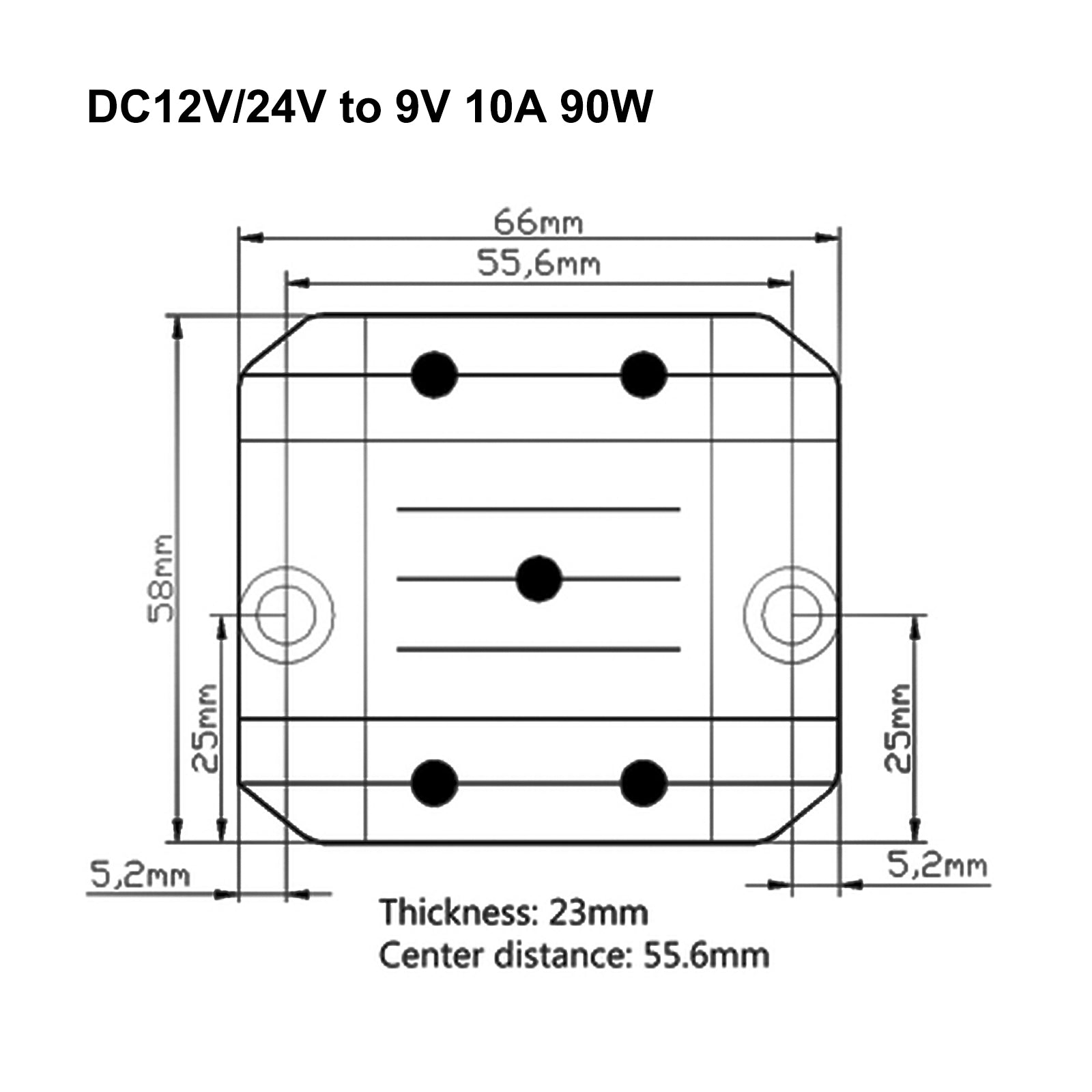 DC 12V/24V To 9V 10A 90W Converter Regulator Power Supplies Transformer