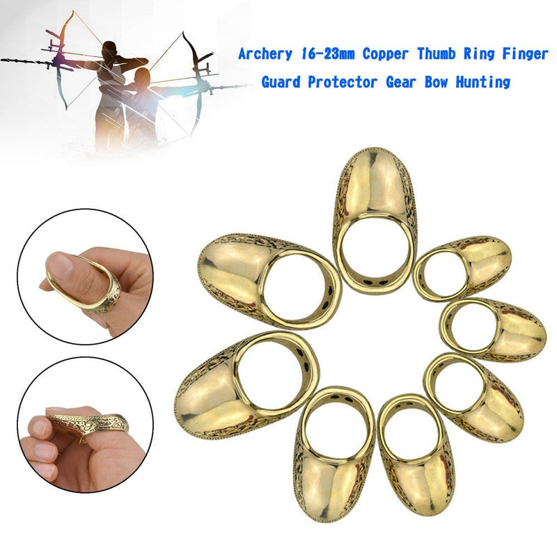 Archery 20mm Copper Thumb Ring Finger Guard Protector Gear Bow Hunting