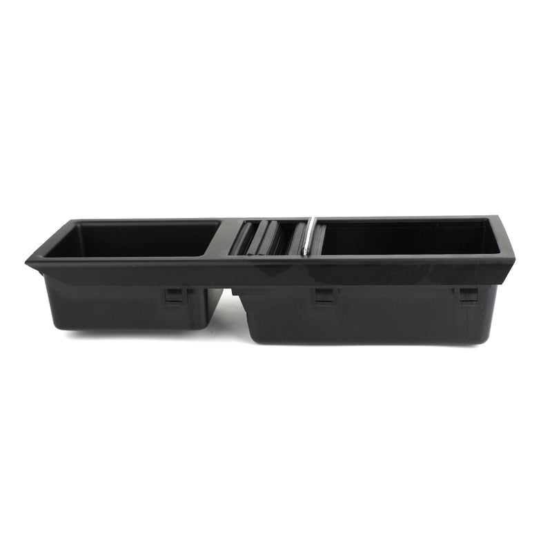 Portavasos de almacenamiento para consola central delantera negra compatible con BMW E46 3 Series 1998-2007 genérico