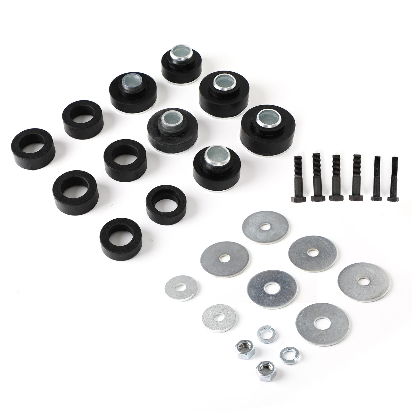 Hardware Bushings Subframe Bolts Washers + Body Mount Bushing Kit For Chevrolet