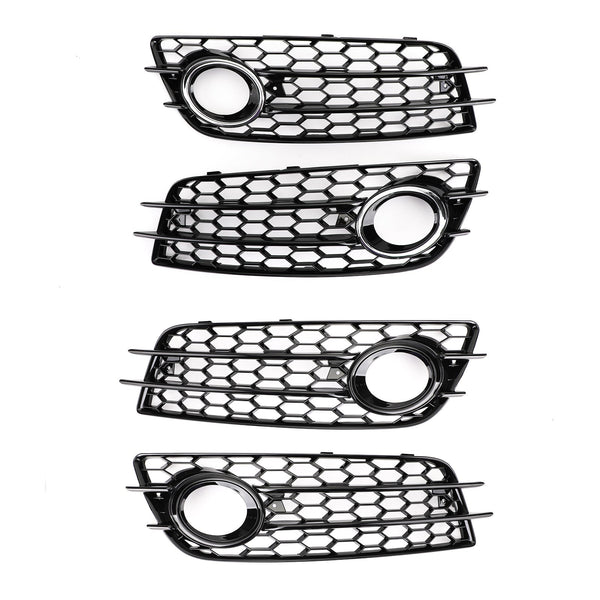 Honeycomb Style Fog Light Grill Bumper For Audi A4 S-LINE S4 2008-2012 Generic CA Market