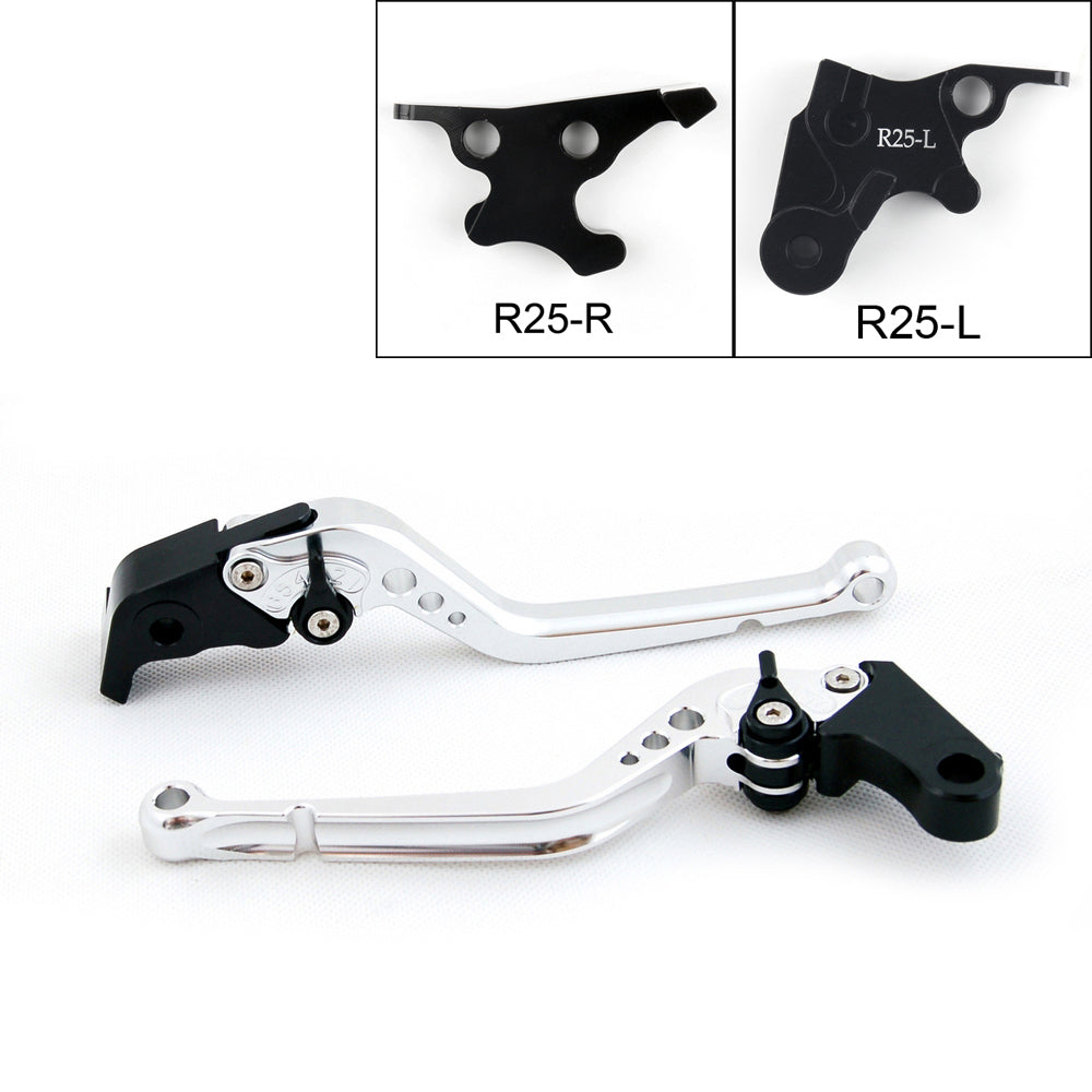 Long Brake Clutch Levers For Yamaha YZF R3 2015 YZF R25 2014-2015 Black Generic