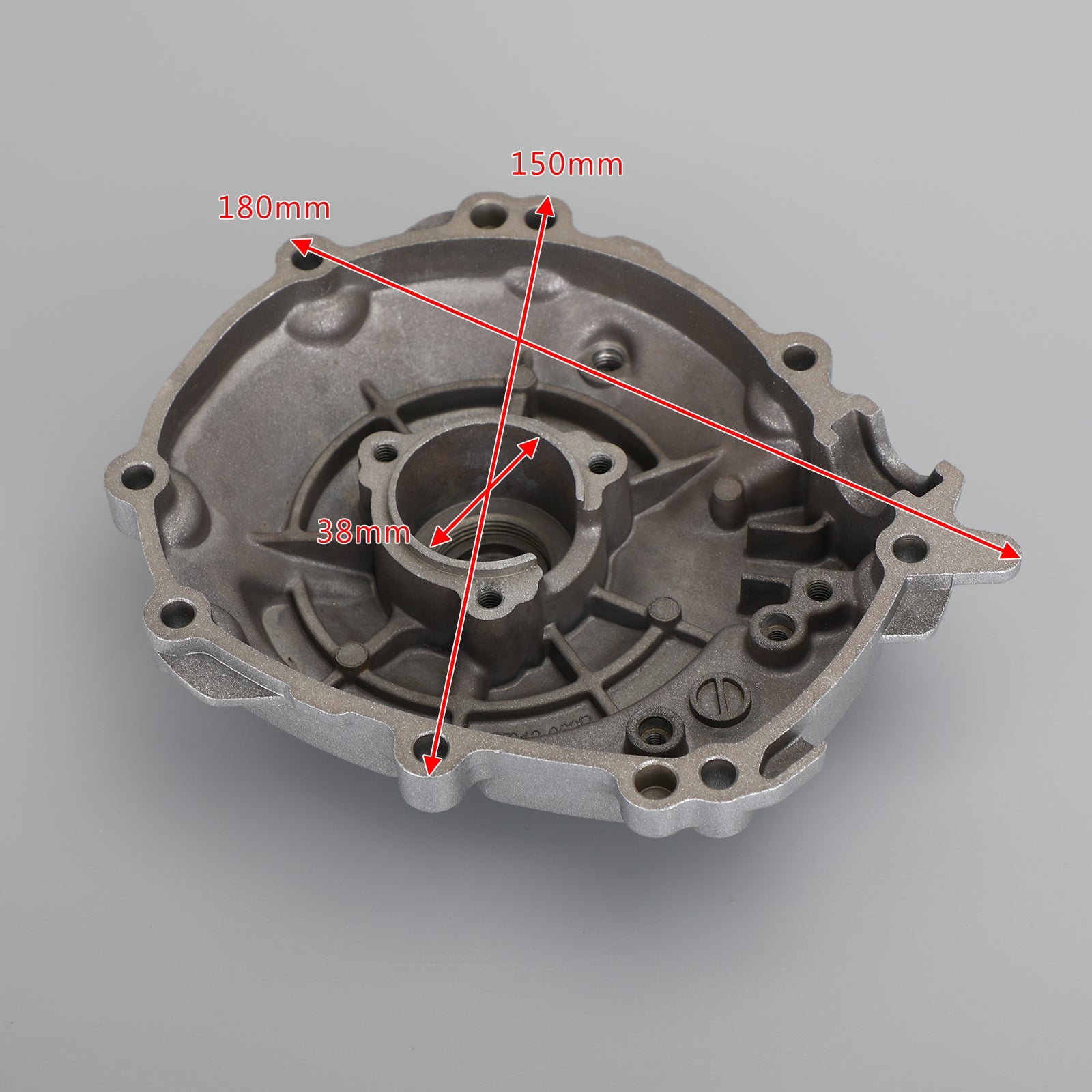 Cubierta de la caja del cigüeñal del estator del motor izquierdo plateado para YAMAHA YZF R1 15-19 genérico