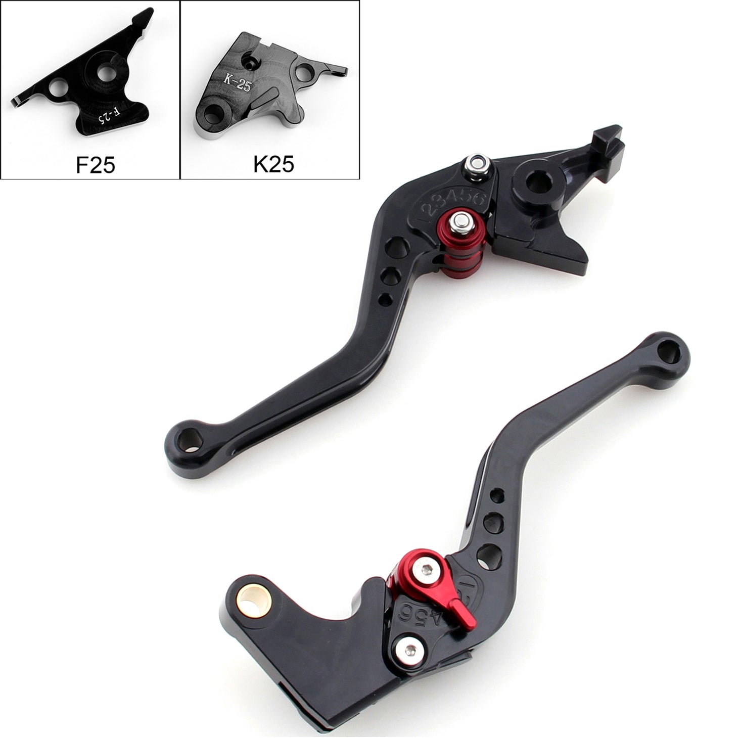 Palancas de embrague de freno cortas aptas para Kawasaki NINJA 250R 2008-2012 2009 2010 1011 genérico