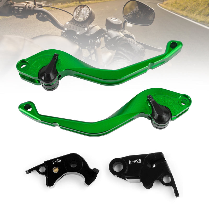 Palanca de freno de embrague corto CNC Kawasaki Z750R Z1000 ZX10R ZX6R/636