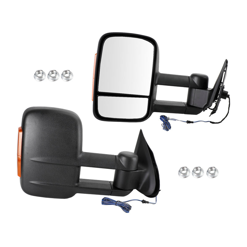 Mitsubishi Ttiton 2015+ Par de espejos de remolque extensibles manuales negros