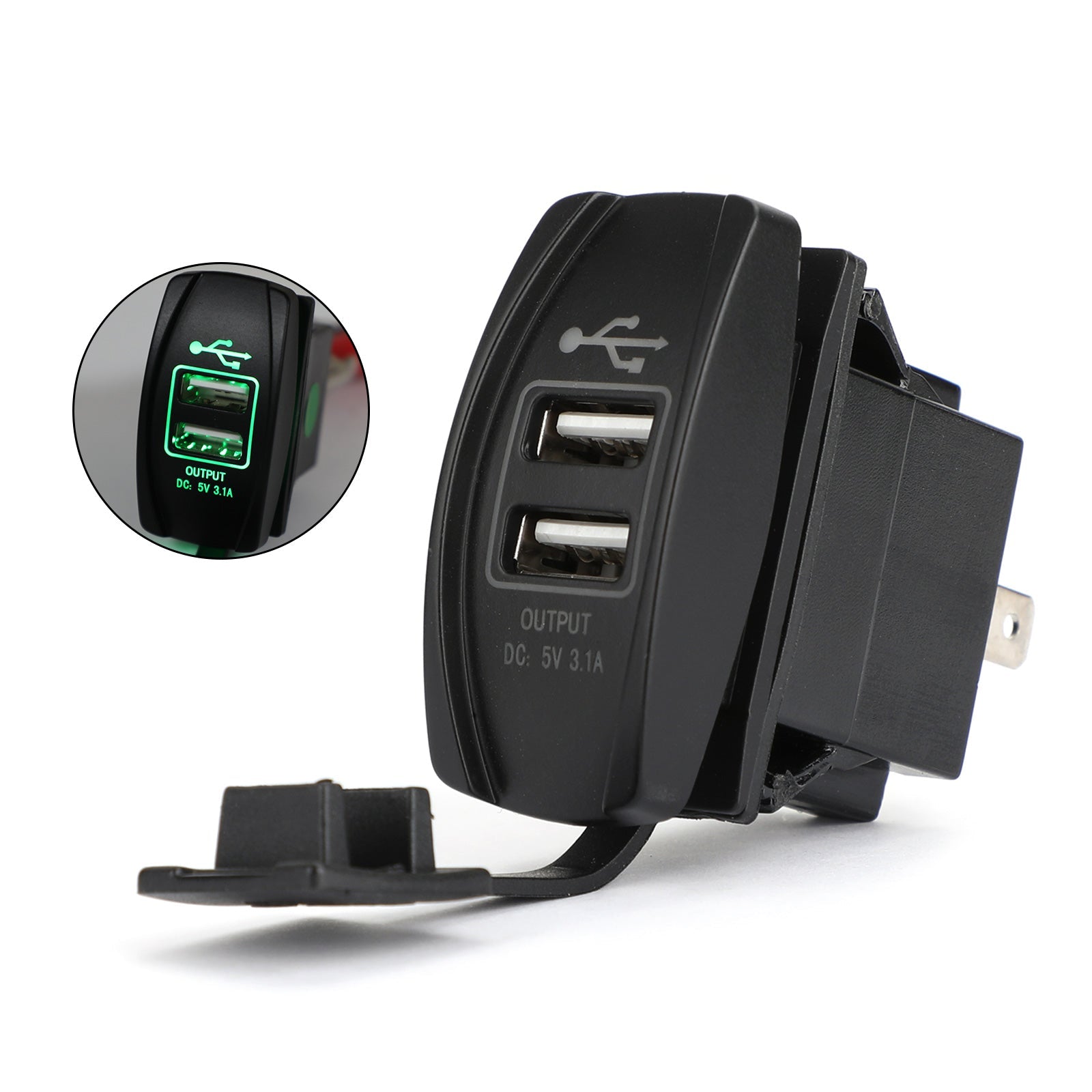 Dual USB Socket Charger for UTV Can Am Polaris RZR Ranger 900 1000 XP 750 Generic