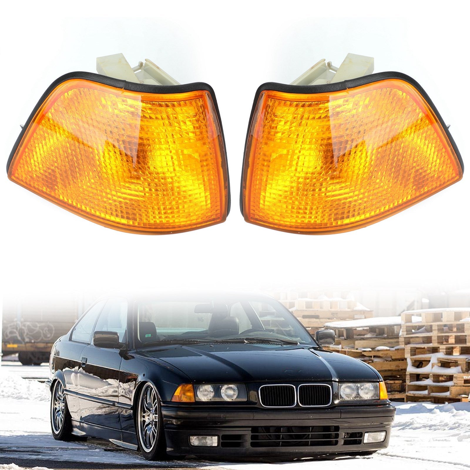 1992-1998 BMW E36 3-Series 4Dr Sedan/Hatchback Euro Corner Lights Amber