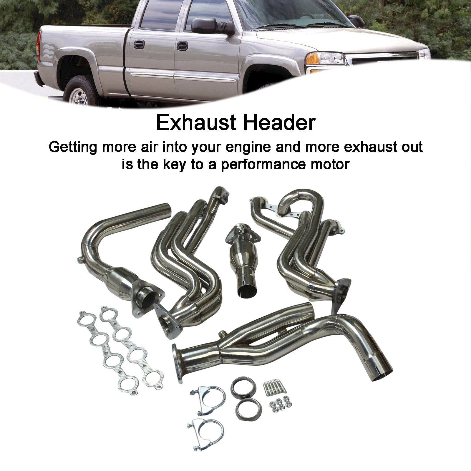 GMC Yukon 2001-2004 Stainless Manifold Header Exhaust (Doesn't Fit GMC Yukon SLT Sport Utility 4-Door 5.3L 2003)