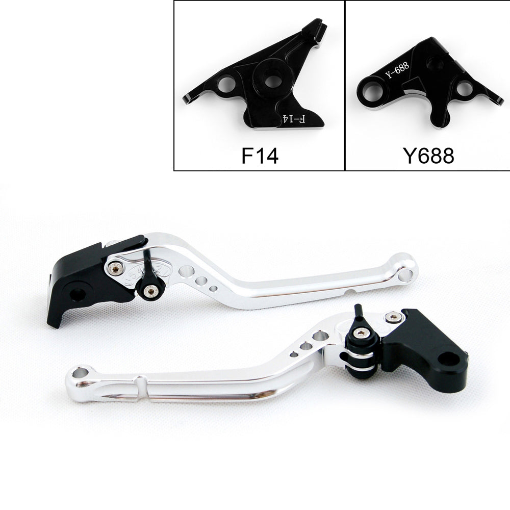 Long Brake Clutch Levers For Yamaha YZF R1 YZF R6 FZ1 FAZER R6S Black Generic