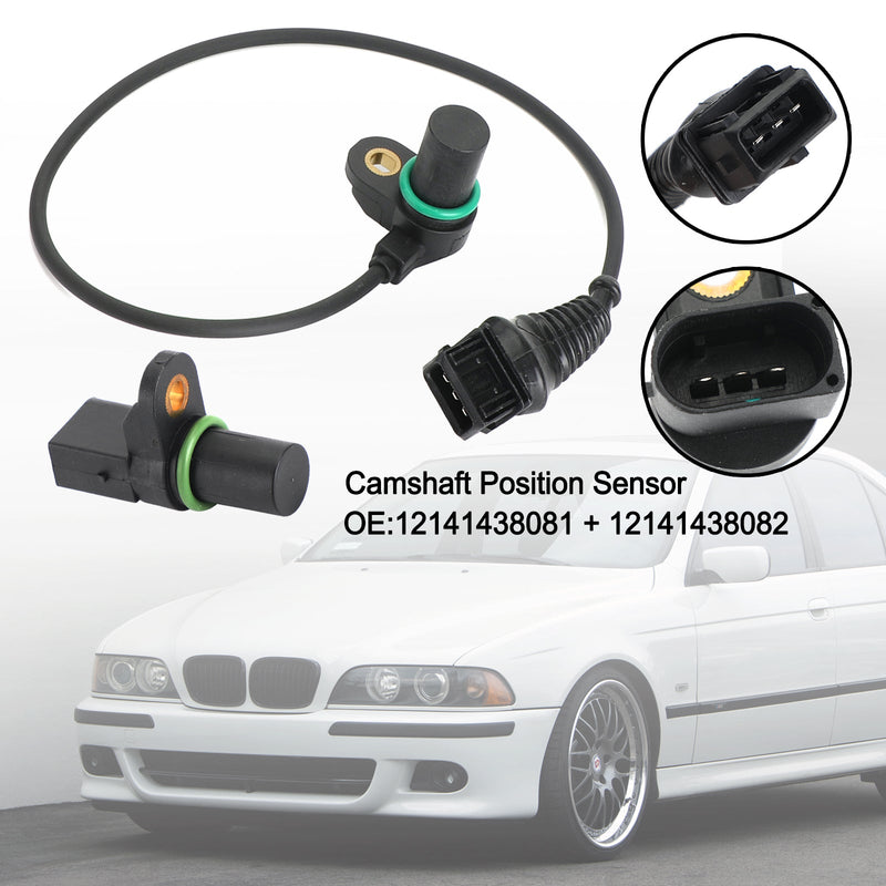 2 sensores de posición del árbol de levas de entrada y salida para BMW E46 E39 E60 E38 E65 M52 M54 genérico
