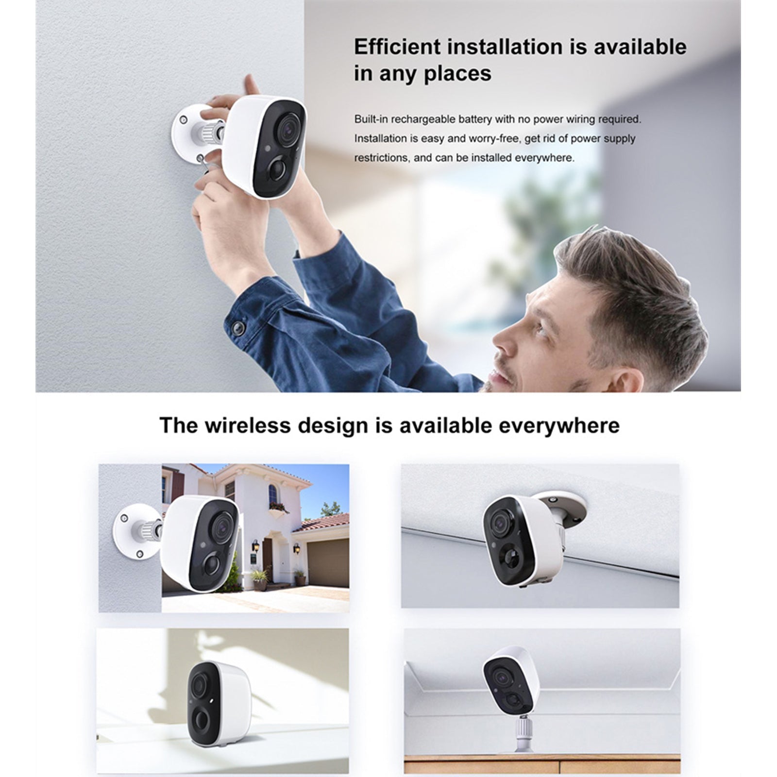 Low power monitoring camera AI smart wifi waterproof 1080P HD remote network camera