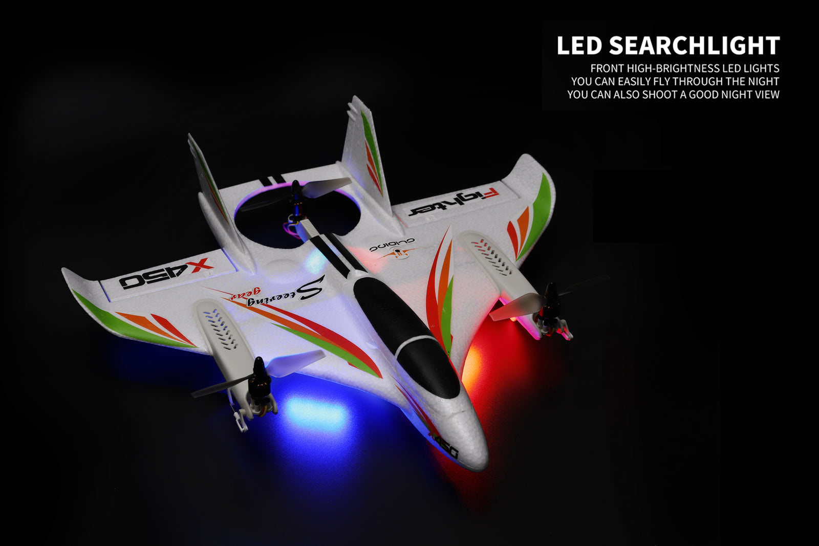 WLtoys XK X450 RC Avión Sin Escobillas 2.4G 6CH 3D/6G LED Ala Fija RTF