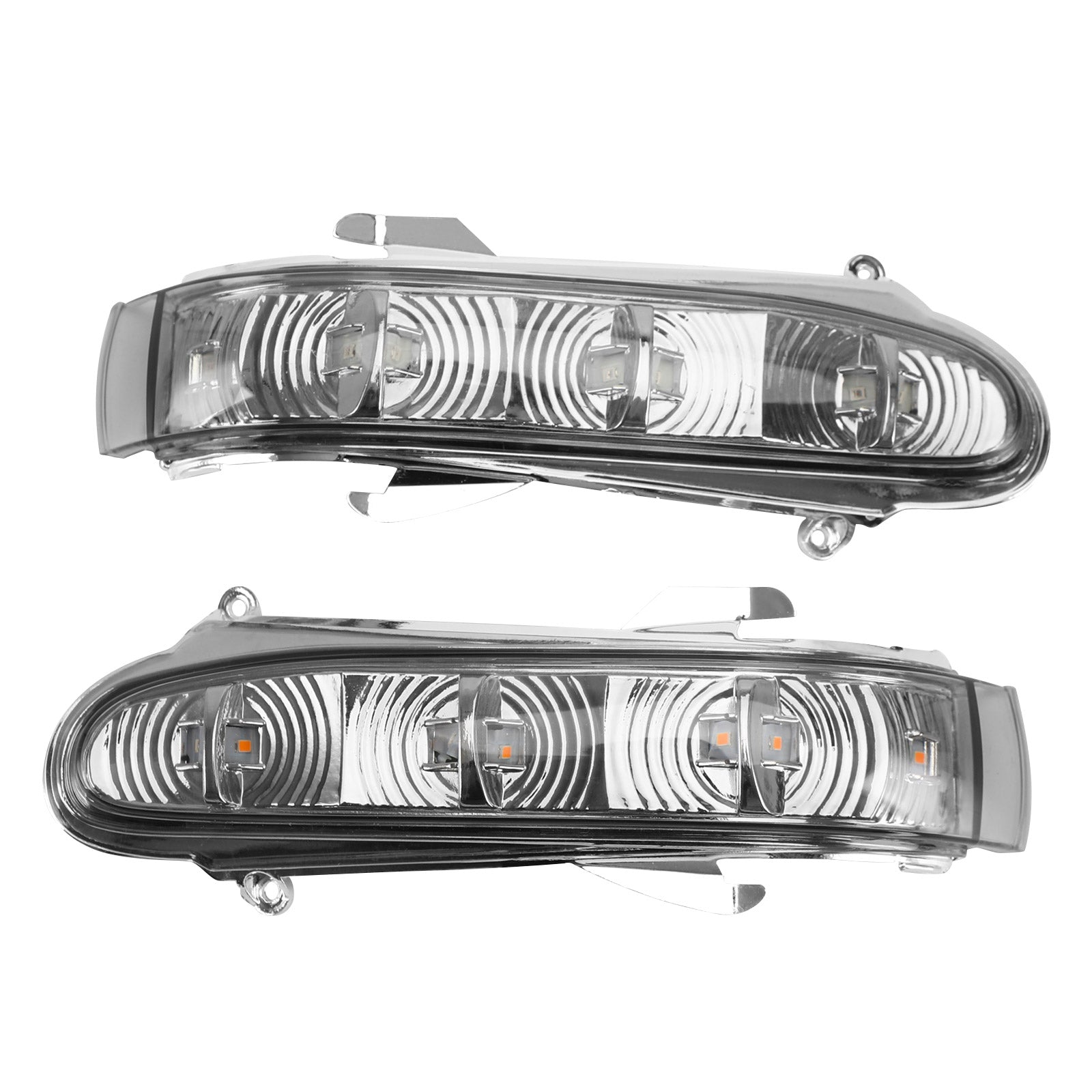 زوج مرآة جانبية LED بدوره مصباح إشارة لبنز S W220 CL ​​W215 1999-2003 رمادي