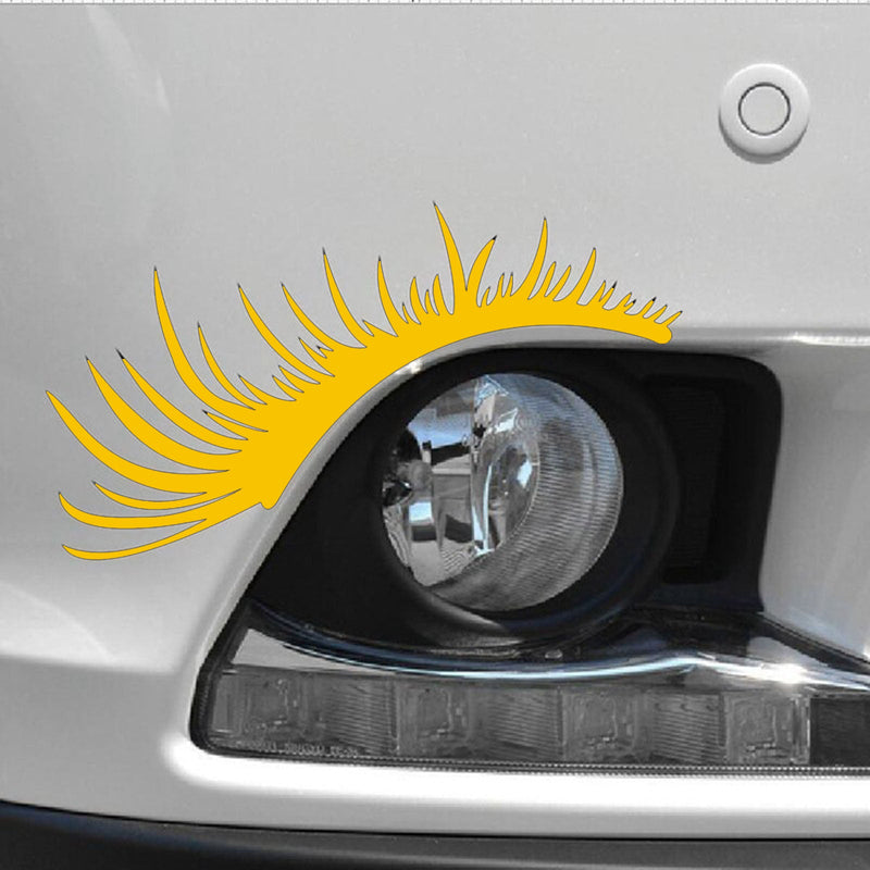 Car Headlight Eyelash Sticker Eyebrow Decal for Porsche Volkswagen Beetle Black Generic