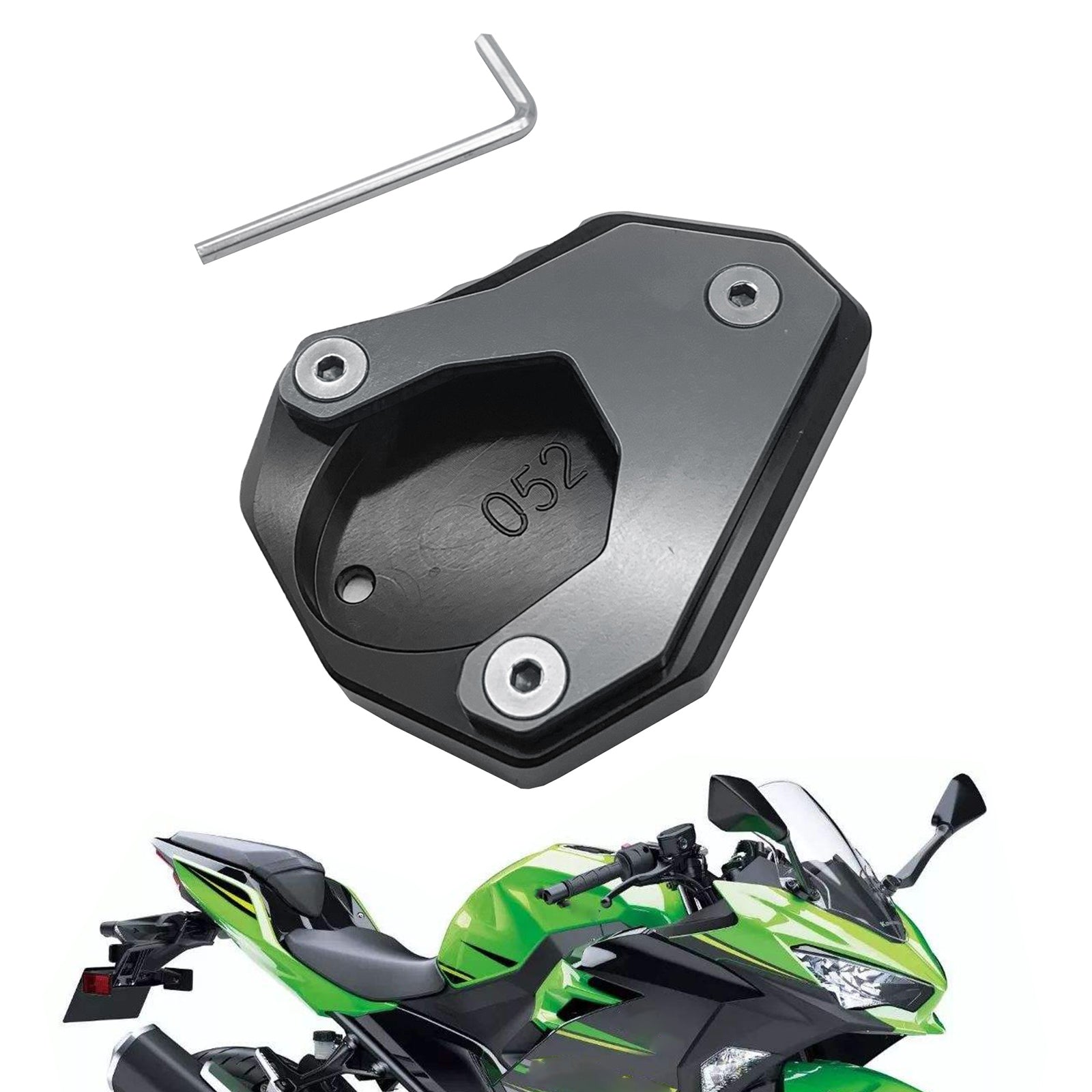 Kickstand Sidestand Enlarge Plate Pad for KAWASAKI Ninja 400 Versys 650 KLX250 Generic